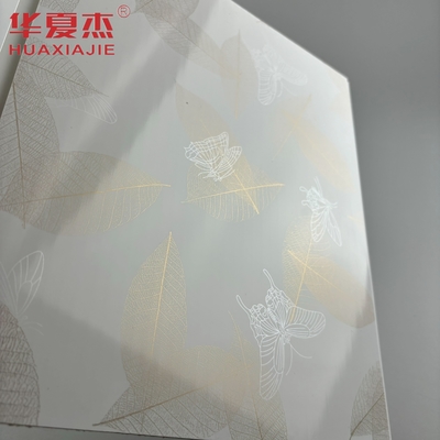 Customized Hot Stamping Pvc Wall Panels Botanical Print Ceiling Panel Pvc For Bathroom Decoration