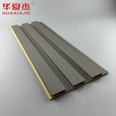 Wholesale Hot Sale Dark Grey Wpc Wall Panel Wood Grains Wpc Fluted Wpc Boards Indoor Wall Decoration