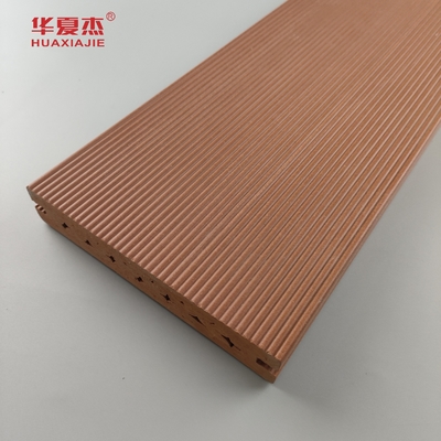 Anti Skid WPC decking Composite Floor Covering 140 x 25mm brown coffee grey teak wood color
