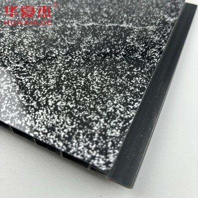 Waterproof Pvc Wall Panel Black Marble Interior Decoration For Hotel