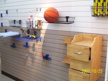 Good price SGS Certification PVC Slatwall Panels For Display / Shelves , Easy To Clean online