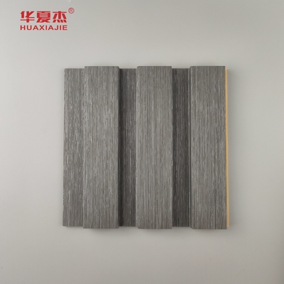 New Product Wpc Fluted Wall Panel Laminated Wood Grain Wpc Panels Install Easily Indoor Wall Decoration