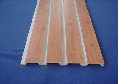 Good price Plastic Taupe Slat Wall Panels / WPC Slatted Wall Panels For Shelves online