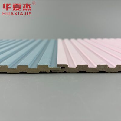 Good price Durable Wpc Intdoor Wall Panel Laminated Pink and BlueFor Office Hotel Decoration online