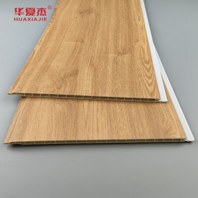 Good price Natural Wood Grain Texture Anti-Scratch PVC Wall Panel and Ceiling Panel with Customizable Lengths for Living Room Decoration online