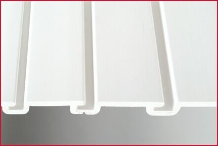 Quality Excellent Fire Resistance PVC Slatwall Panels Antiseptic Waterproof for Retail Display and Storage Walls factory